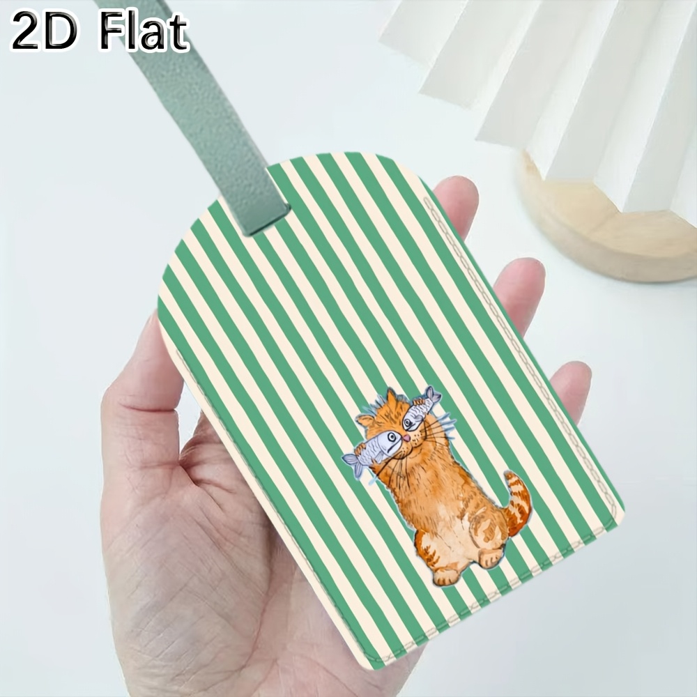 Travel Accessories Luggage Straps - بطاقة تعريف أمتعة السفر بتصميم قطة