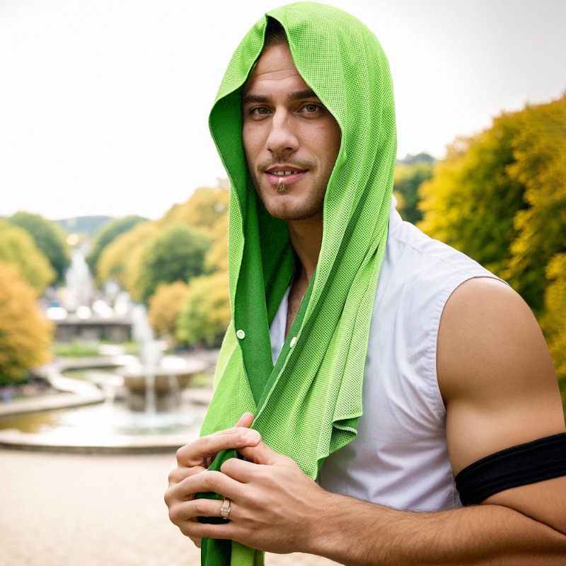Travel Towel Quick Dry - منشفة هودي سريعة الجفاف للتبريد مع