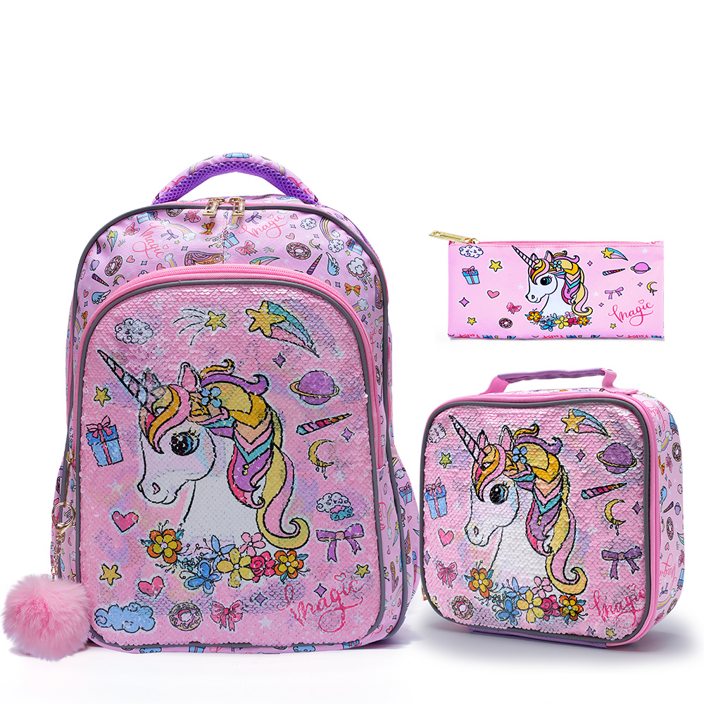 Travel Accessories Pink - 3 قطع من حقائب السفر للأطفال،