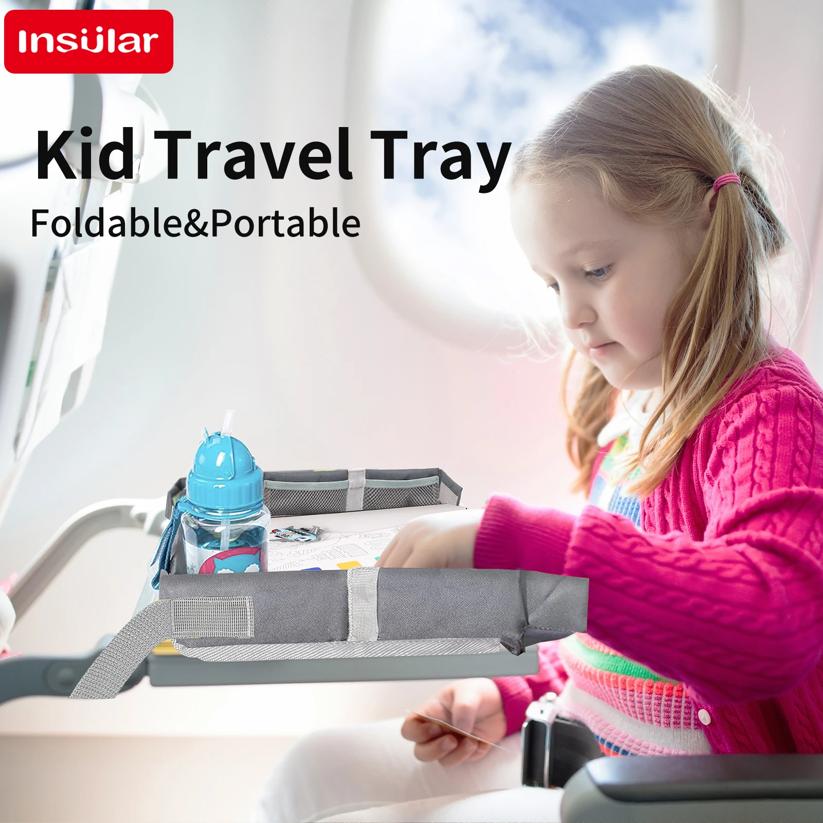 Travel Accessories Drawing - طاولة سفر للأطفال من INSULAR، ملحق