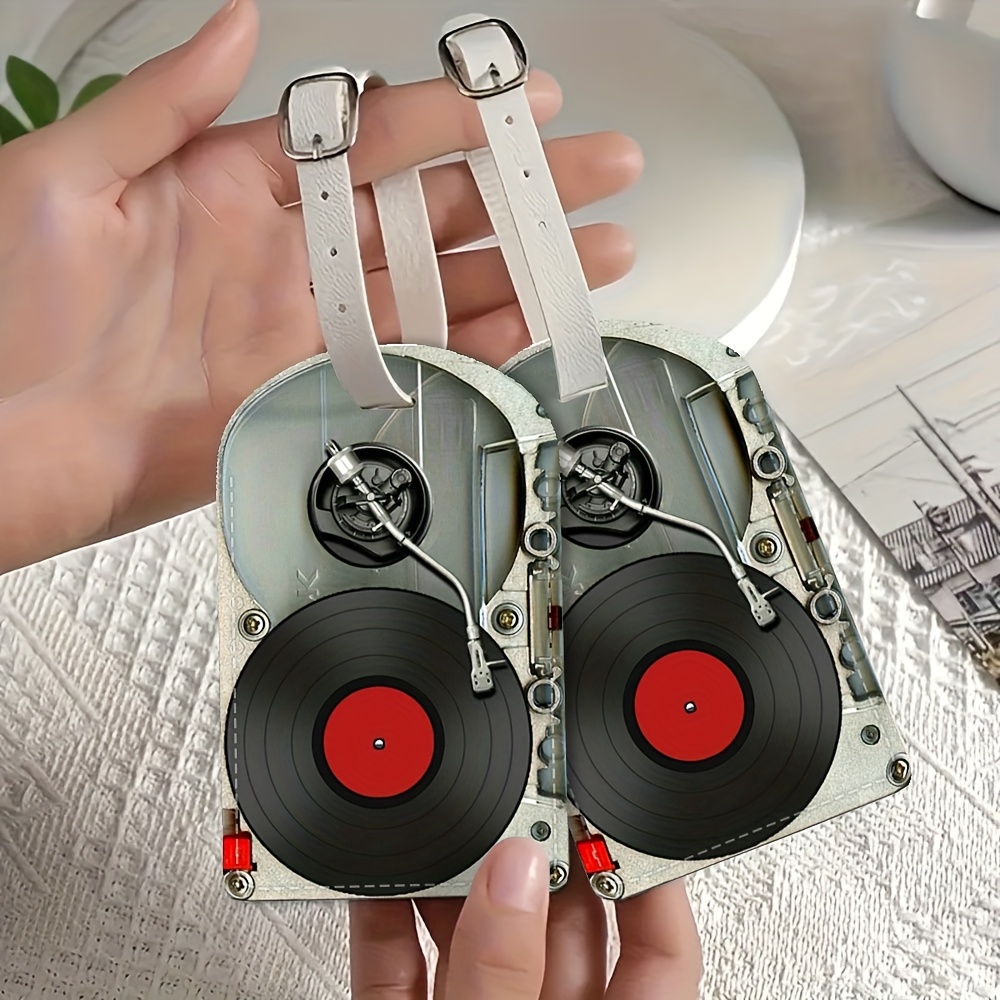Travel Accessories Luggage Straps - بطاقة تعريف للحقائب بتصميم مشغل أسطوانات