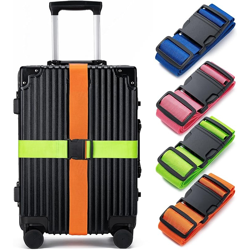 Travel Accessories Luggage Straps - مجموعة أحزمة الأمتعة، حزام تثبيت الأمتعة،