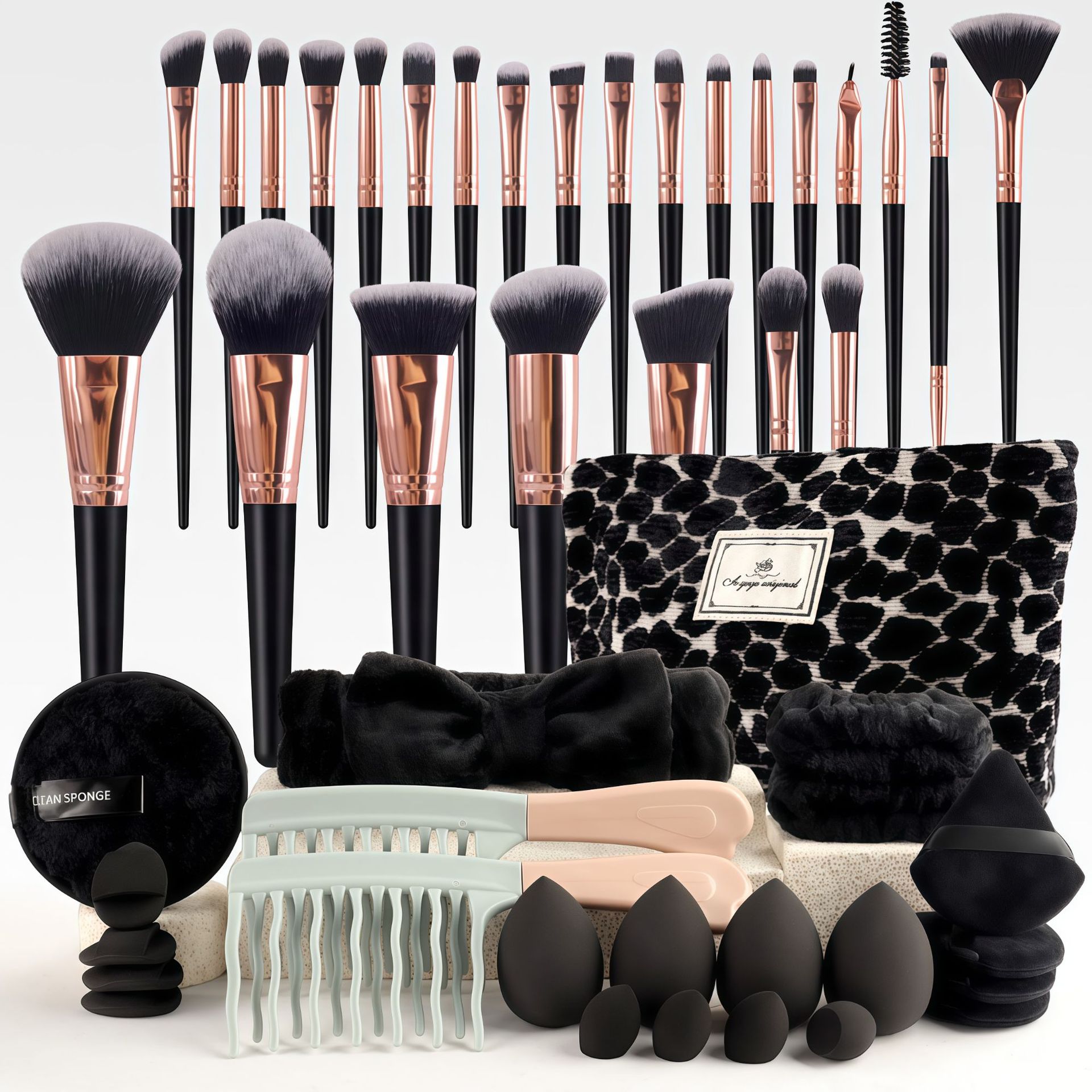 مجموعة فرش مكياج أنيقة بتصميم  - مراجعة Travel Accessories Toiletries وسعره