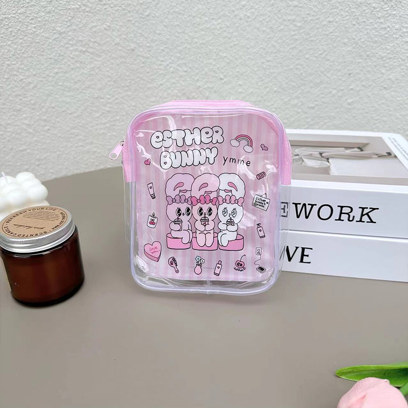 حقيبة مكياج شفافة بتصميم أرنب  - مراجعة Travel Accessories Pink وسعره