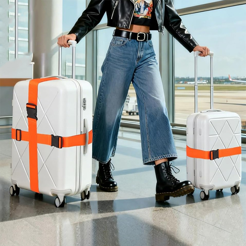أحزمة أمتعة جديدة مستقيمة الشك - مراجعة Travel Accessories Luggage Straps وسعره