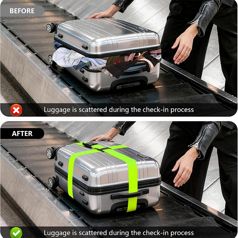 أحزمة أمتعة جديدة مستقيمة الشك - مراجعة Travel Accessories Luggage Straps وسعره