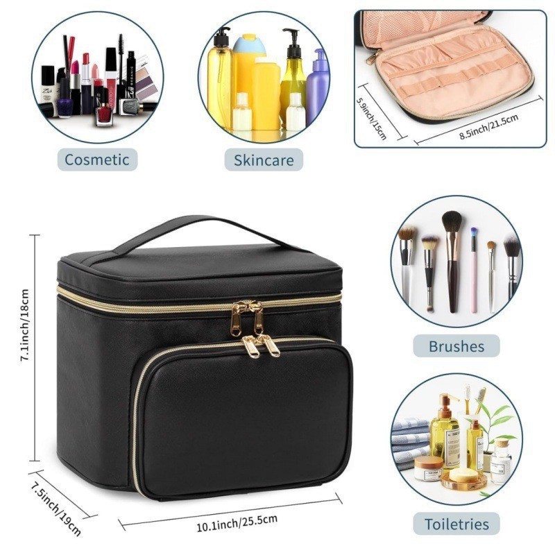 حقيبة مكياج كبيرة الحجم مقاومة - مراجعة Travel Accessories Toiletries وسعره