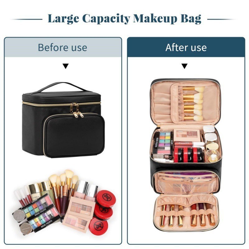حقيبة مكياج كبيرة الحجم مقاومة - مراجعة Travel Accessories Toiletries وسعره