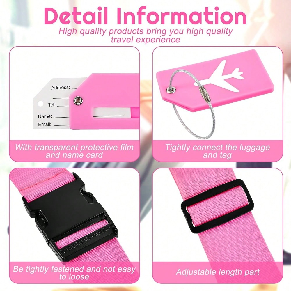 مجموعة حزام الأمتعة مع علامة ا - مراجعة Travel Accessories Luggage Straps وسعره