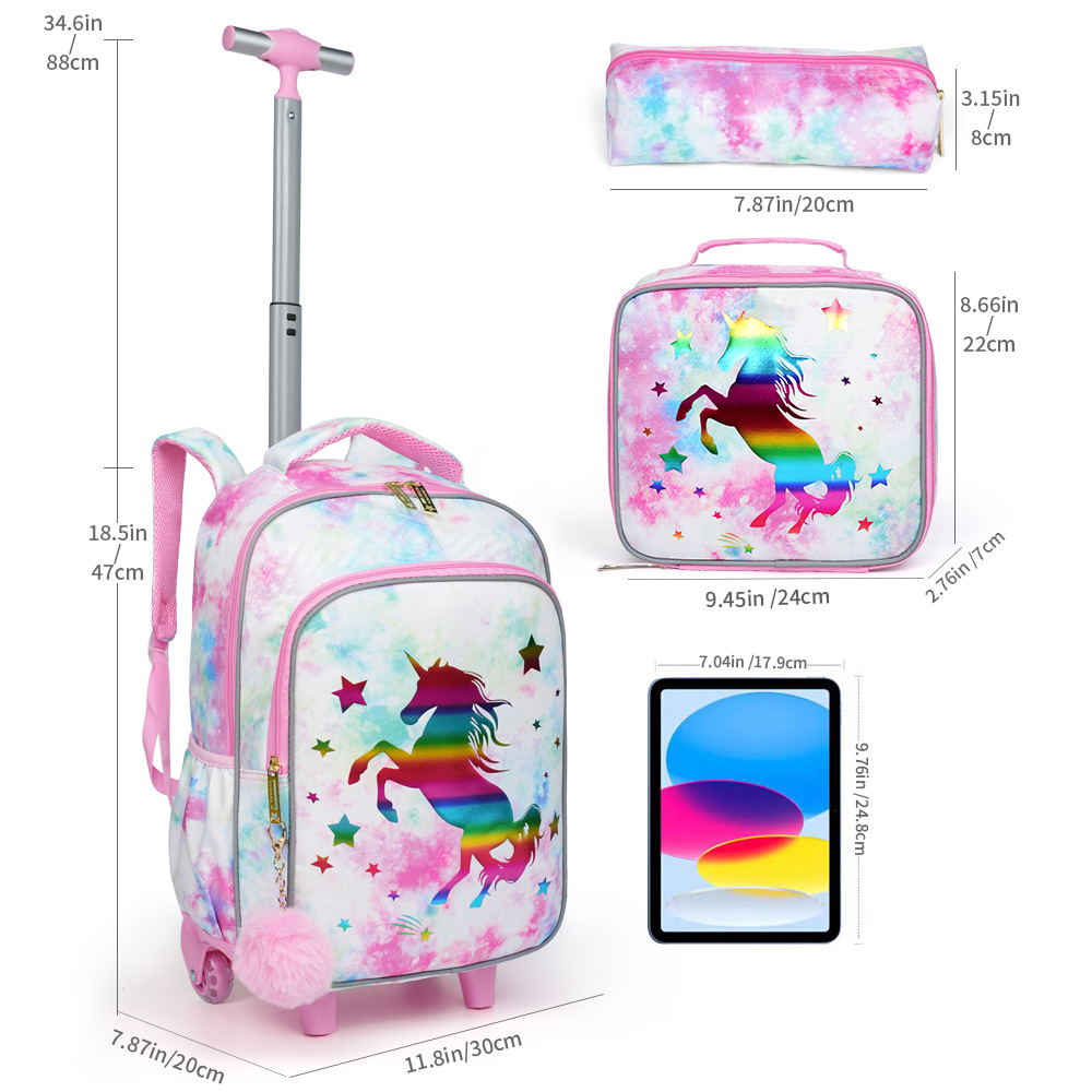 3 قطع حقيبة سفر للأطفال، حقيبة - مراجعة Travel Accessories Pink وسعره