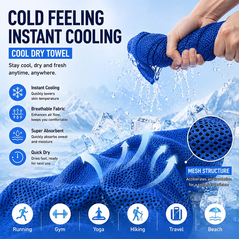 منشفة تبريد فورية مع حافظة EVA - مراجعة Travel Towel Quick Dry وسعره